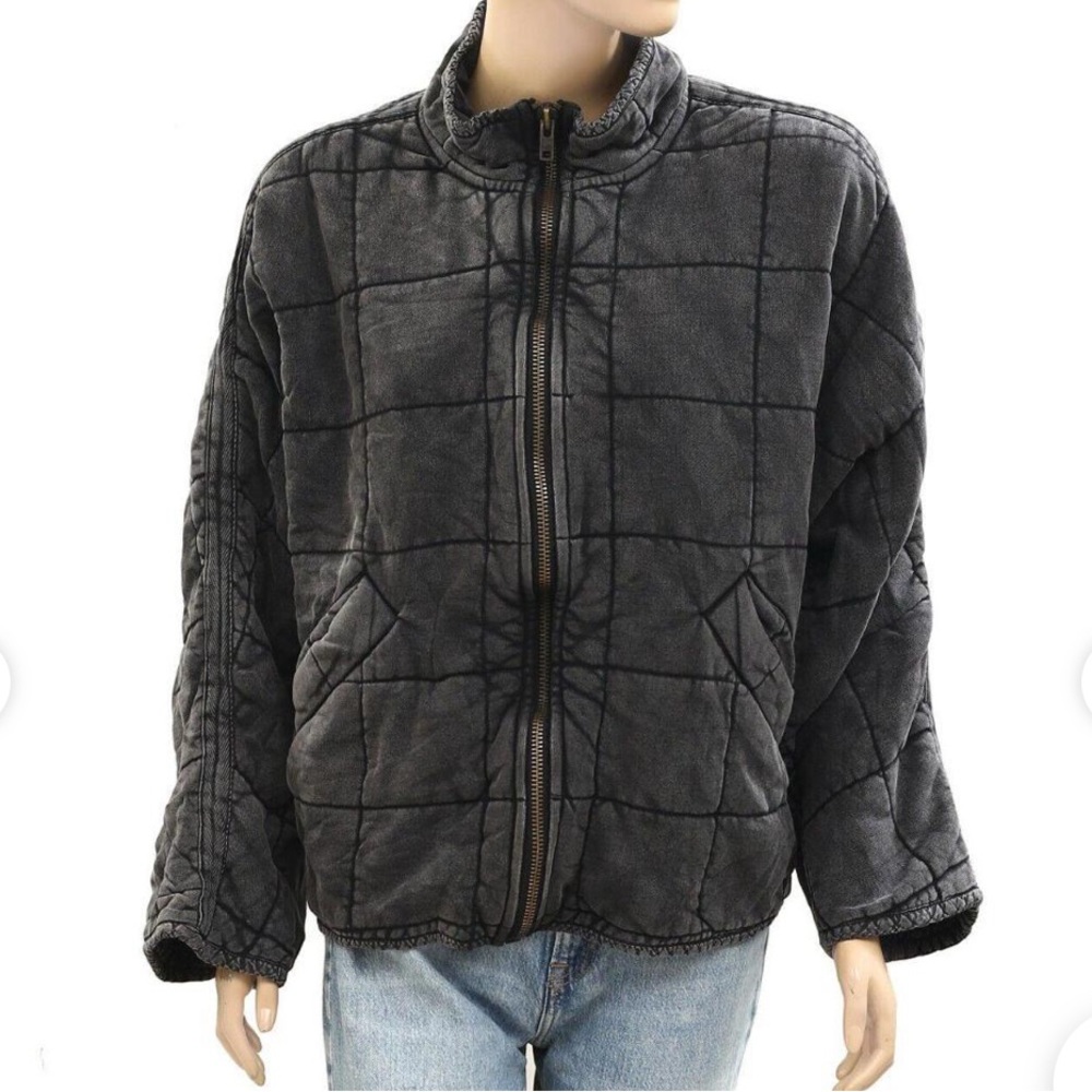 Free People Washed Black Jacket